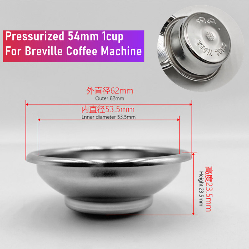 54 mm dubbellaagse filtermand  - Breville Espresso Bes870 recensie en prijs