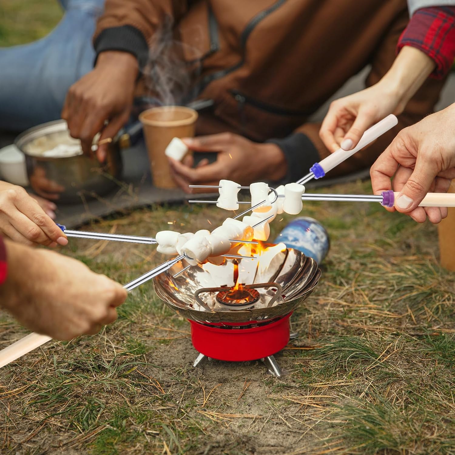 6 Stuks Roestvrijstalen Telesc - Corn Dog Stick recensie en prijs